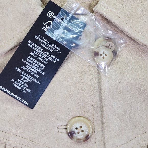 Lauren Ralph Lauren Goat Suede Fringe Western Boho Cowgirl Jacket NWT Tan 2 - Picture 9 of 17